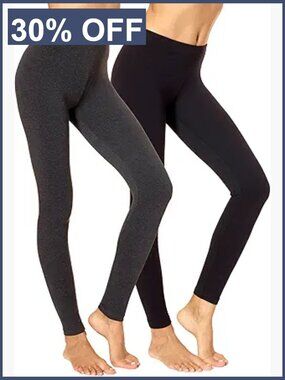 High Rise Leggings with 29-Inch Inseam, Soft Cotton Feel, Perfect for Layering